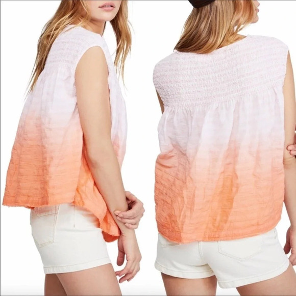 Free People Little Bit of Something Ombré Blouse S - Picture 1 of 7